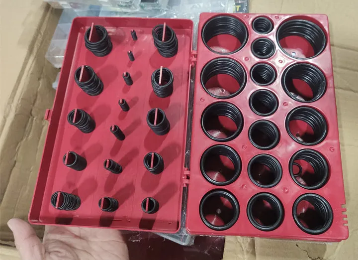 Assortiment de joints toriques nitrile 419 pièces, coffret ouvert
