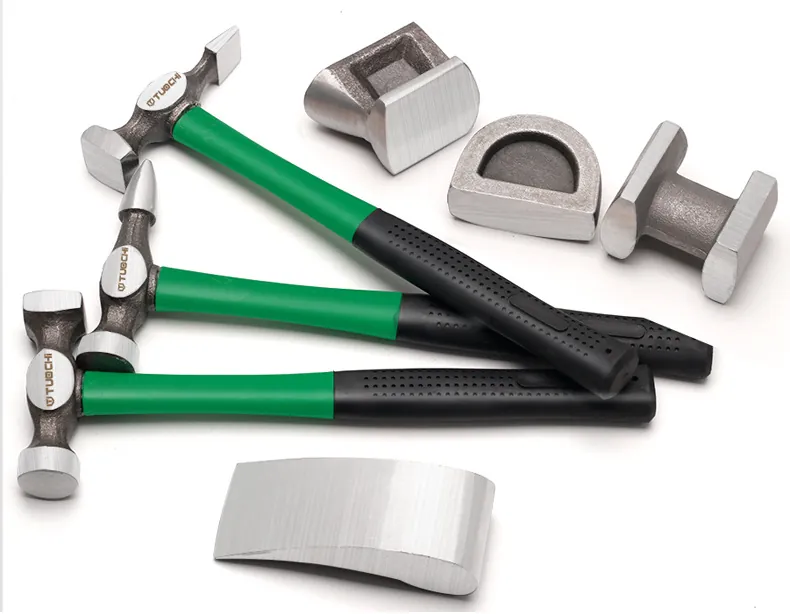 Jeu de marteaux de carrossier 7 pièces, outils sortis du coffret