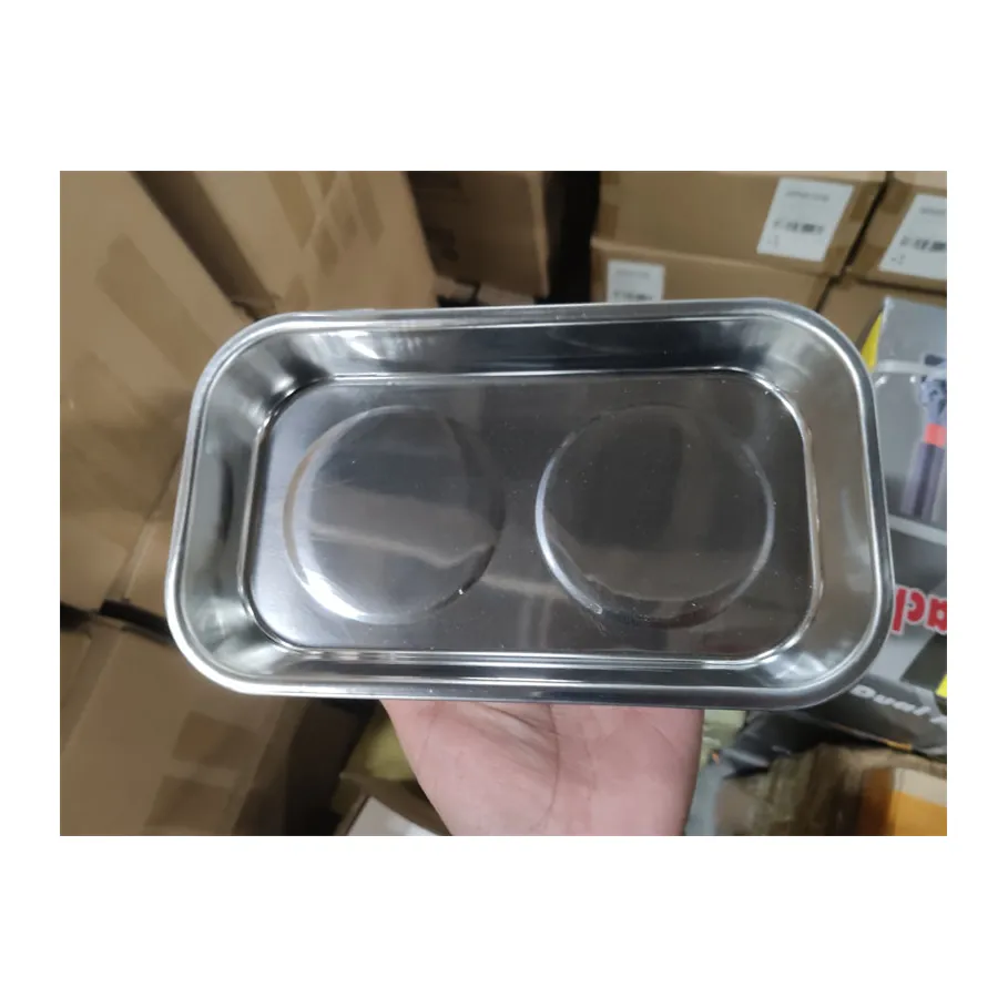 Plateau magnétique double aimant inox