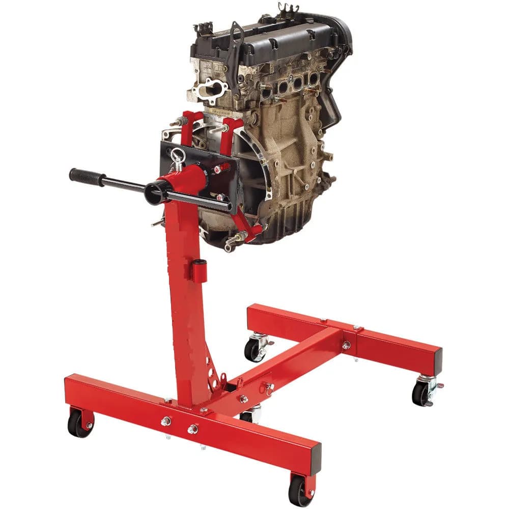Support moteur rotatif pliable 680 kg, avec un moteur en place